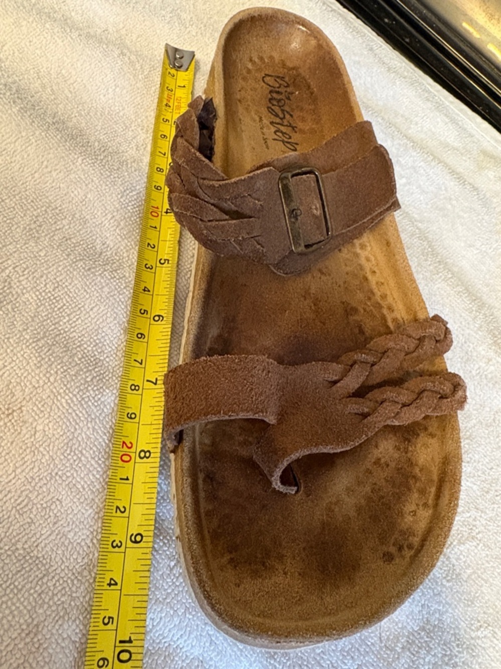 Bio Step Braided Tan Leather Sandals Sz 6 - Picture 6 of 6